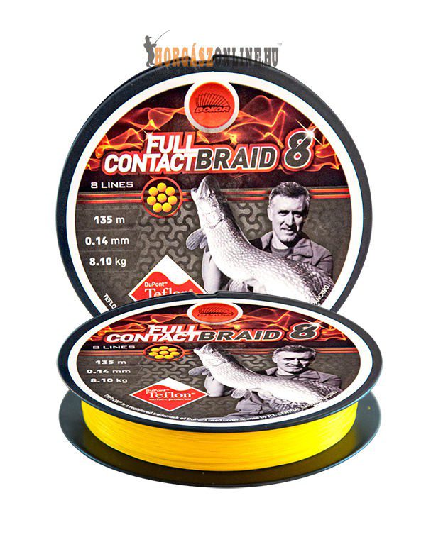 Bokor Full Contact- 8 / 0,14mm Braid pergetőzsinór 135m Bokor Full Contact- 8 / 0,14mm Braid pergetőzsinór 135m