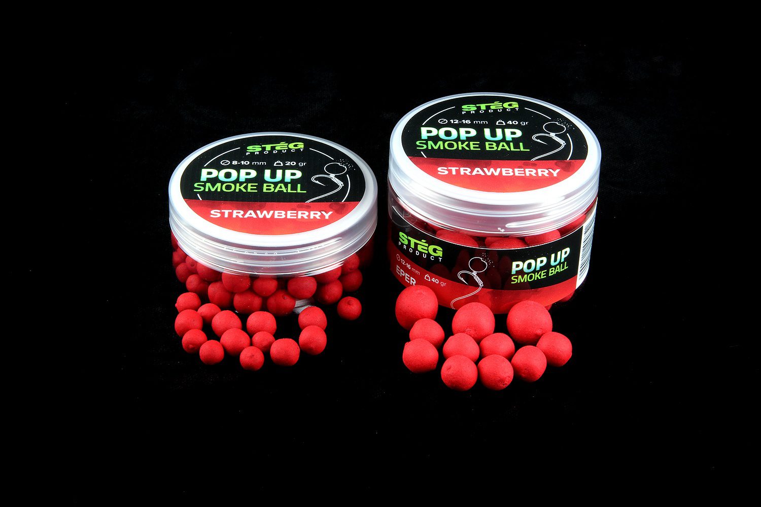 Stég Product Pop Up Smoke Ball 12-16 mm STRAWBERRY 40gr Stég Product Pop Up Smoke Ball 12-16 mm STRAWBERRY 40gr