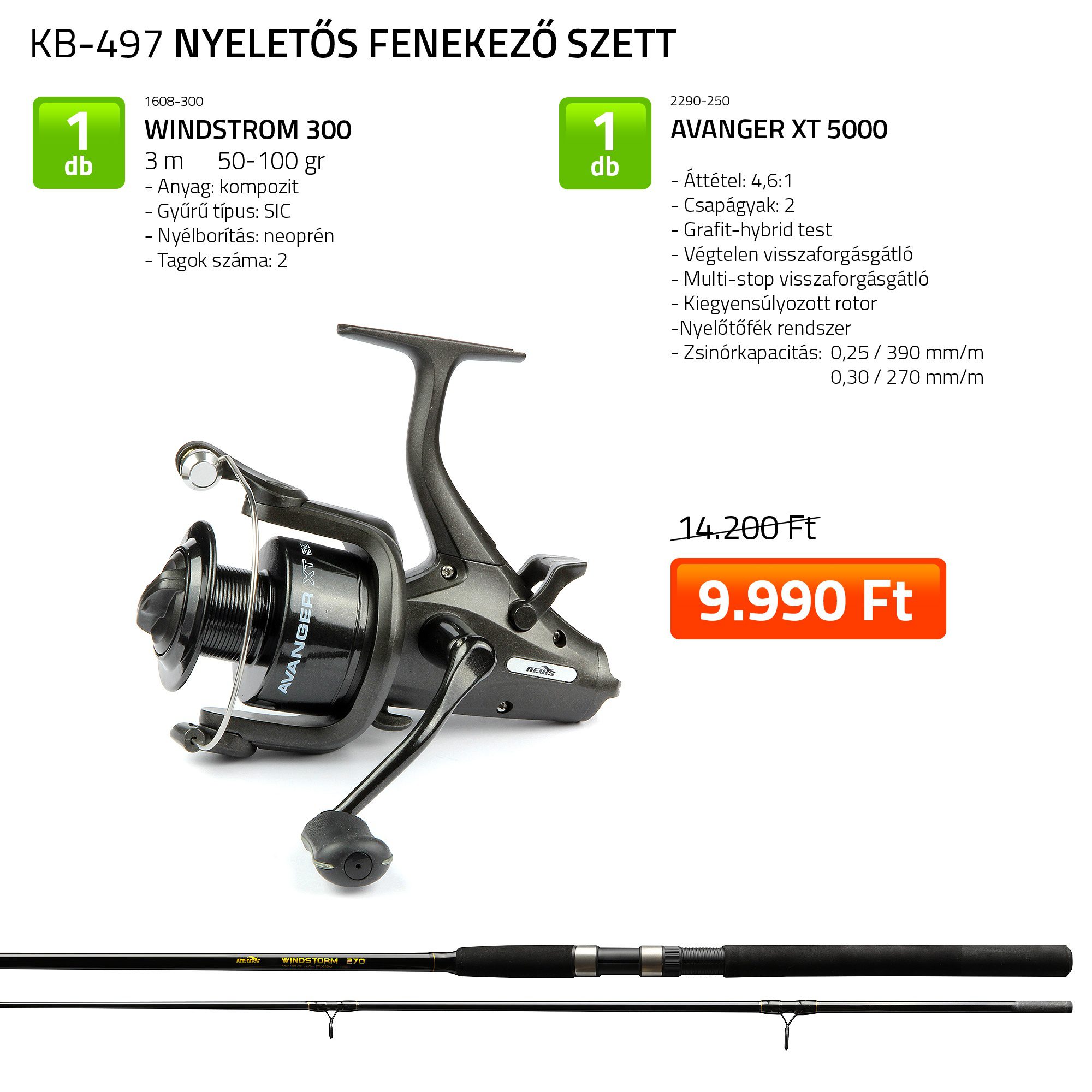 Windstorm fenekező horgászszett Windstorm fenekező horgászszett